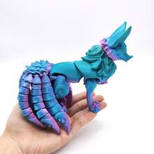 2026新款3D打印14厘米多关节可动九尾狐模型玩具，动物模型玩具，家居装饰，男孩礼物，桌面摆件，完美礼物，节日礼物，生日礼物，模型爱好者礼物 - 彩色 - 查看 6