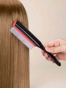 2 pièces Set de brosses, brosse à coussin en nylon à 9 rangées, peigne à queue, convient aux types de cheveux y compris les cheveux bouclés, ondulés, crépus, mouillés/secs/gras/épais/longs. Ce set de brosses comprend une brosse facile à utiliser pour les cheveux bouclés, ondulés, crépus de type 3a à 4c des , convient pour les cheveux mouillés et secs, démêlage facile. Le set comprend également un flacon vaporisateur de 200 ml. - C - Voir 4