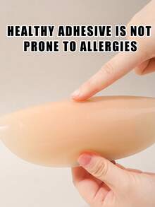 夏季专用超薄硅胶乳贴，适用于大胸，可重复使用粘性贴片式乳贴，隐形文胸，粘性文胸，便携式乳贴，适合商务旅行、旅游、度假、深V领、露背连衣裙、泳衣、比基尼和连衣裙。 - 彩色 - 查看 7