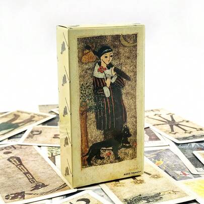 Complete 78-Card Tarot Deck With Classic Artwork Suitable For Learning And Practicing Tarot Reading