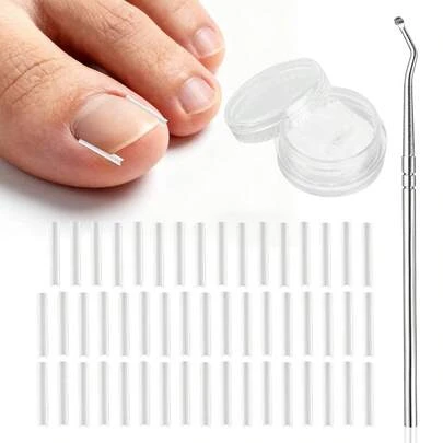 (50+1 Pc Ingrown Toenail Treatment Corrector Set, Professional Pain-Free Ingrowns Toenails Removal Kit With Lifter, Toenail Strip For Men Women, Easy Fixed Ingrowns Toenails Tool