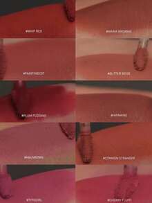 12 Colors Matte Lip Gloss - Creamy Texture, Ultra-Matte Finish | Long-Lasting, Pigmented, Moisturizing Formula | Korean Cosmetics - # MAUVROWN - View 5