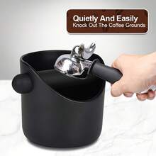 SOKANY 1pc Black Non-Slip Coffee Grinder, Slanted Splash-Proof Design, Detachable Grinding Rod, ABS Material, Non-Slip Rubber Pad, Compact Space-Saving, Can Grind About 8-10 Servings Of Coffee Powder, Coffee Tool, Cafe Accessory - Other - View 7