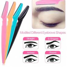 Eye Brow Epilation Hair Removal Cutters Safety Knife Makeup Scraper Eyebrow Trimmer Blade Women Face Shaver Portable - A - View 8