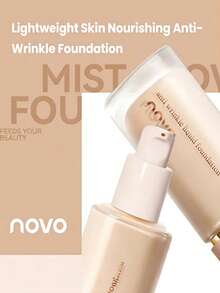NOVO Long-Lasting Flawless Anti-Dullness Foundation, Concealing Color Correcting Hydrating, Suitable For All Skin Types, Creamy Texture, Holiday Party Gift, Best Shade - 02#Natural Color - View 11