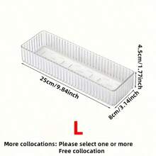 10/7/5/1 Pcs Drawer Divider Storage Boxes, Multi-Functional Transparent Plastic Drawer Organizer Set, Ideal For Cosmetics Storage And Bathroom Organization, Various Sizes Available, Suitable For Every Room, Kitchen Supplies, Perfect For Vanity And Bathroom Drawers, Graduation Gift, Eid Al-Adha, Stylish Makeup Display Rack, Enhancing Home And Bedroom Decor - Clear - View 13