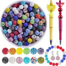 20/50/100pcs Colorful Glass Rhinestone Beads - Mixed Colors, Suitable For DIY Jewelry, Bracelets, Necklaces, Keychains, Party Decorations, Multifunctional Craft Kit With Clay Pen And Earring Hooks For Jewelry Making - Multicolor - View 1