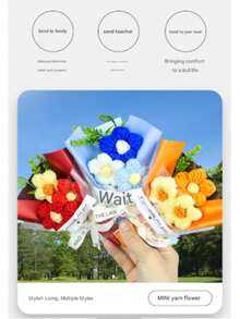 1-3pcs Mini Artificial Flowers With Gift Bag, Suitable For Valentine's Day, Mother's Day Bouquets And Small Gifts - Multicolor - View 4