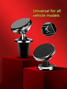 1pc Magnetic Car Phone Holder, Multifunctional Instrument Panel Dashboard Car Magnetic Adhesive Phone Mount Holder For Navigation - Multicolor - View 1