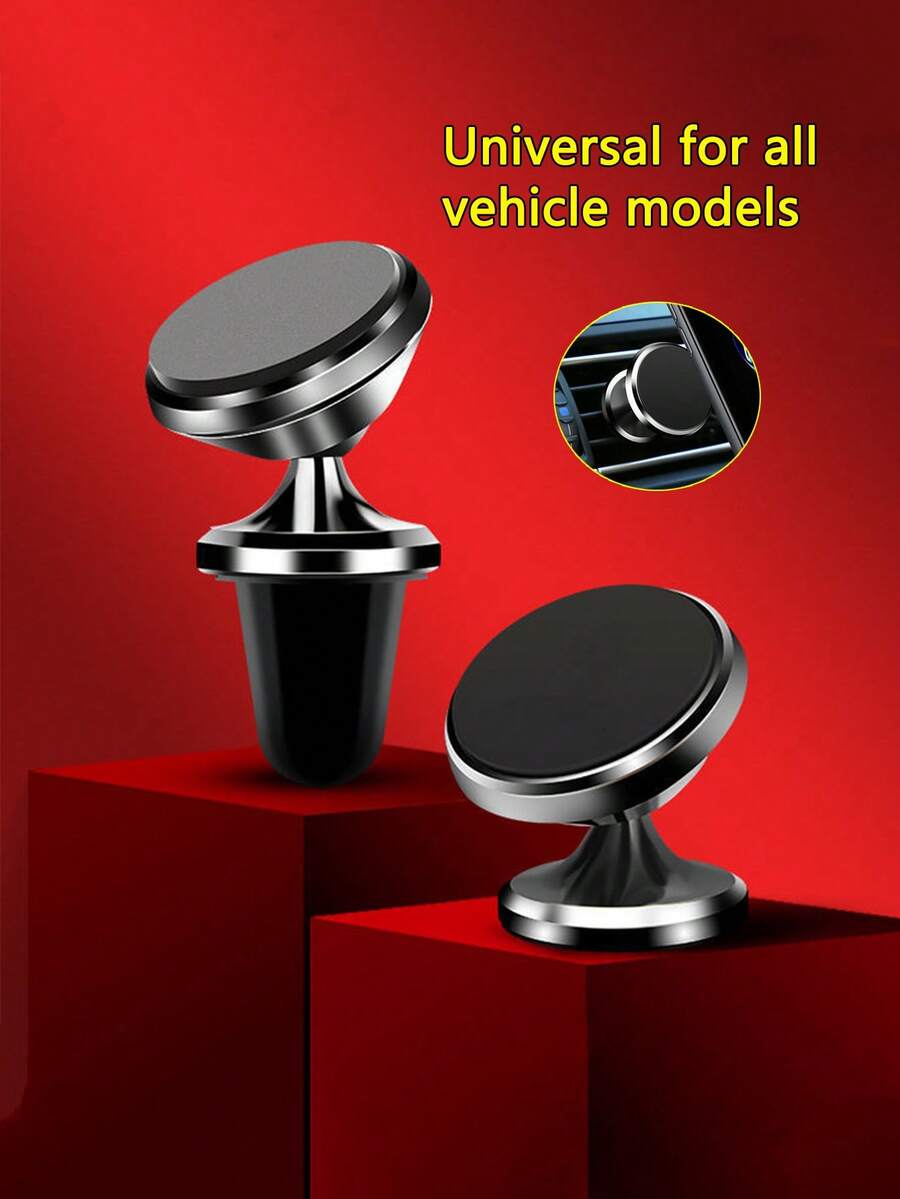 1pc Magnetic Car Phone Holder, Multifunctional Instrument Panel Dashboard Car Magnetic Adhesive Phone Mount Holder For Navigation - Multicolor - View 1