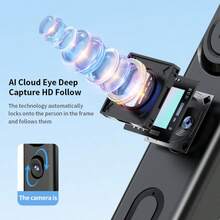 Trending 2-In-1 AI Auto Face Tracking Gimbal Selfie Stick, Extendable Bluetooth Remote Anti-Shake Stabiliser, 360° Rotation Quadripod Stand For IPhone & Android Vlog Live Stream - one-size - View 8