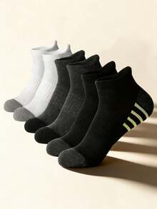 1/15 Pairs Men's Solid Color Short Socks - Minimalist Casual Comfortable Soft - Suitable For Daily Wear, Sports, Home - All Seasons - Multicolor - View 7