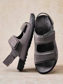 Men's Summer Breathable Beach Shoes Soft Birkenstock Sandals Outdoor Casual Sandals - Grey - View 3