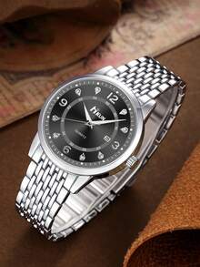 1pc Classic Business Luxury Casual Quartz Watch, Stainless Steel Strap Men's Wristwatch, Perfect Gift For Thanksgiving, Christmas, Father's Day, Back To School Season For Family And Friends - 1pc - View 14