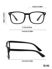 1/3Pcs Leopard Print Bohemian Oversized Square Glasses, PC Clear Lens Eyewear For Daily Streetwear Travel Party, Fashion Decorative Glasses For Women, Ideal Gift For Valentine's Day Mother's Day Graduation Season - Multicolor - View 6