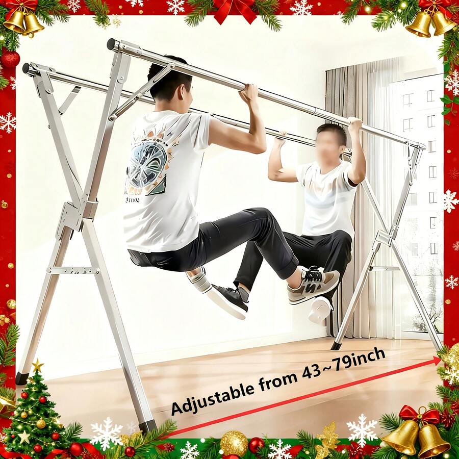 Three-Bar Foldable Clothes Drying Rack 63