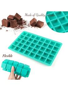 1个/2个/3个焦糖糖果模具，40孔方形硅胶模具，适用于制作巧克力、糖果、冰块、软糖、甘纳许、果冻、松露巧克力 - 彩色 - 查看 12