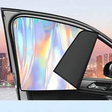 5pcs/4pcs/2pcs Car Sun Shades, Block UV Rays, Keep Car Interior Cool, Provide Privacy - Two Rear Window Sunshades Per Pack - View 5