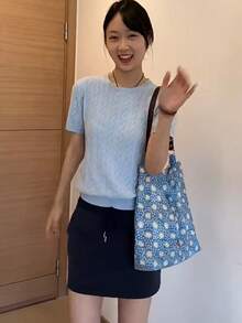 早春时尚韩风小众设计休闲简约通勤大容量学生单肩腋下包 - 彩色 - 查看 4