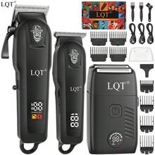 LQT 男士理容套装（4件套/3件套/1件套） - 可充电理发器、胡须修剪器、鼻毛修剪器和电动剃须刀，无线多功能理发套装，USB充电，配有导梳和理容配件，是沙龙理发、胡须造型和居家个人护理的理想之选，也是完美的父亲节礼物。 - 查看 9
