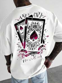 Nuevos productos de moda muy populares: Camiseta negra de manga corta con estampado de ojos y letras de Manfinity Roughcore para hombre, estilo casual y de uso diario, para verano. - Blanco 2 - Ver 27