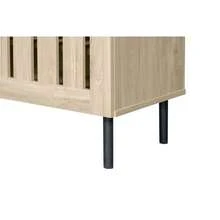 Low TV Stand 160 * 40 * 47 Cm, Minimalist Style, Natural Solid Wood TV Stand, Open Design, For 65-Inch TVs, MDF - Beige - View 7