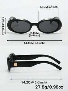 1pc Vintage Oval Frame Fashion Glasses For Women, Multiple Colors, INS Influencer Style, Eyewear For Streetwear, Outfit & Photo, Decorative Accessory - Multicolor - View 10