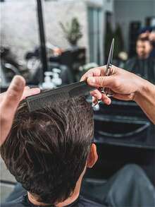 2pcs Black Plastic Dual-Sided Compact Fine-Tooth Straightening Hair Brush For Daily Use - Multicolor - View 11