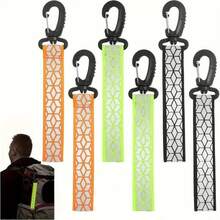 Reflective Strap Pendant Keychain For Outdoor Camping, Night Running, Cycling Backpack, Lightweight Glow Keychains, 2 Pcs. GSBJ - A - View 4