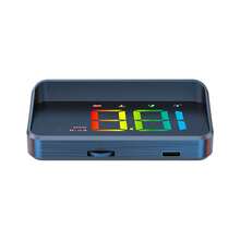 Pantalla de Cabeza (HUD) M4 para Automóvil con OBD2, Velocímetro Digital Proyectado en el Parabrisas, Asistente de Monitoreo de Velocidad - A - Ver 2