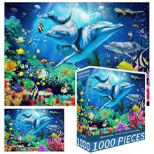 1盒1000片拼圖玩具，尺寸70cm*50cm，油畫風景與卡通圖案，成人壓力釋放，裝飾藝術品，適合生日、新年、情人節、復活節、兒童節、開學季、萬聖節、感恩節與聖誕節禮物 - 彩色 - 查看 13