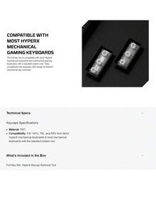 HyperX Rubber Keycaps Gaming Accessory Kit, Rubber Keycaps Fit Most Mechanical Keyboards - View 4
