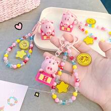 可爱的迪士尼卡通压缩玩具，迪士尼玩具总动员钥匙扣和吊坠，桌面装饰和汽车挂饰，送给迪士尼粉丝、女孩和朋友的理想礼物 - 彩色 - 查看 9