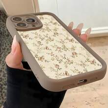 Floral pattern cream background delicate roses and vines. This stylish phone case is compatible with Samsung, Apple, VIVO, OPPO, , Transsion, ,  and Honor. Made of TPU silicone, it offers shock and drop protection and a superior feel. It's an ideal gift for family, friends, and loved ones, and a perfect choice for valentines day and Year's gift.phone case, case, 17 pro case,ipad case,phone cases, 16 case, 17 case, 15 case, 17 pro max,phone case  15, 16 plus case, 14 case,case - Marrón - Ver 5