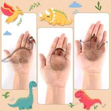 Bộ 8 khuôn cắt bánh quy hình khủng long - Khủng long ba sừng, trứng khủng long, dấu chân khủng long, khủng long gai, khủng long bạo chúa, khuôn nướng bánh hình khủng long cho trẻ em, đồ dùng trang trí tiệc khủng long. - Bạc - Xem 7