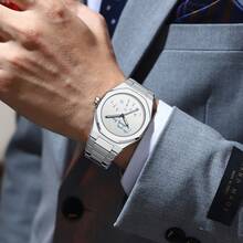 2026 New Design Fashion Minimalist Watch Men Casual Sports Watches Full Silver Quartz Wristwatches Man High Quality Wholesale Price Free Gift Box Men's Watch Men's Watch - black silver - View 4