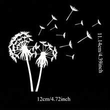 Dandelion White Window Decal - Durable PVC, Perfect For Cars & Trucks - A - View 5