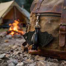 Bat Shape Leather Keychain Creative Zipper Key Chain Unique Bag Charm Gothic Style Charms Fashion Bag Charms For Purse Phone Charm Outdoor Accsesories Keychains For Woman Cool Summer Gifts For Men Gifts For Women - A - 查看 2