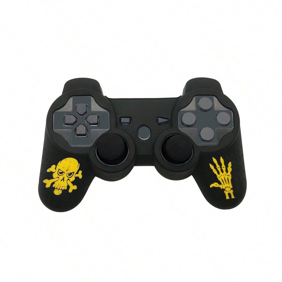 1pc PS3 Controller Cover, Halloween Element Design, Laser Engraved Pattern, Soft Silicone, Anti-Slip, Scratch-Resistant, Enhances Gameplay Experience - View 1