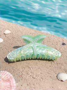 1个女士夏季新款水钻海星发夹，醋酸纤维发爪，3D彩色醋酸纤维发爪夹发饰，情人节送给女朋友的礼物 - 彩色 - 查看 9