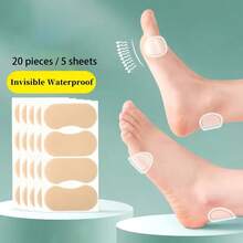 20-35pcs Invisible Waterproof Shoe Pads Set - High Heel And Loafer Heel Protectors, Anti-Slip Anti-Friction, Protect Shoes And Toes - Apricot - View 2