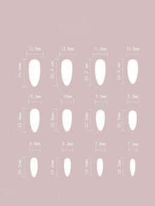 24片杏花美甲贴纸，饰有小金属珠，黄色法式尖头设计，杏仁形状完美贴合指甲，是亚克力假指甲的理想之选。套装包含：1瓶果冻胶和1把指甲锉。花卉美甲和法式美甲，适合女性日常工作、节日派对和各种场合。 - 彩色 - 查看 2