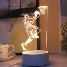 1pc Modern Basketball Shooting Night Light, Suitable For Various Room Types As Desktop Decor Lamp - Home Decor, Add Festive Atmosphere, Perfect Gift For Birthday Party And Holidays, Basketball Design, Cute Decor, Compact Design, Decorative Lamp, Mood Lighting, Room Decor - 黃色 - 查看 8