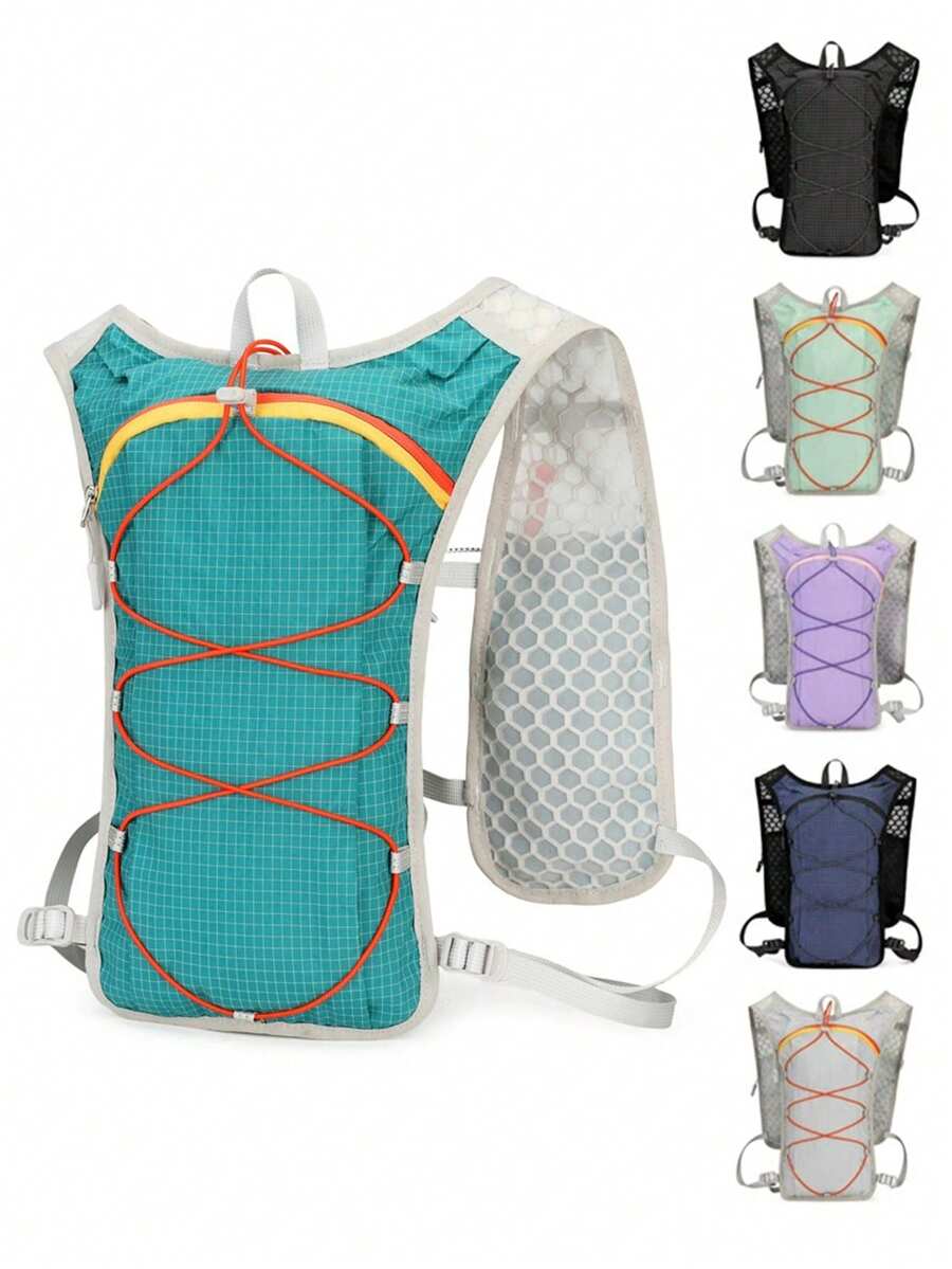 1pc Running Hydration Backpack, Lightweight Multifunctional Outdoor Sports Water Bag, Large Capacity Hiking Camping Backpack - Multicolor - View 1