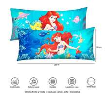 Disney Almohada Súper Jumbo Sirenita - Azul Cadete - Ver 4