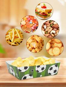 10/20/30pcs Football Party Food Trays, Football Birthday Party Supplies, Football Party Favors, Football Paper Plates, Football Food Boats For Football Theme Birthday Party Decoration - Type a - View 4