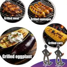 1 Pc Creative Standing Sausage Grill Rack , Stainless Steel Holder Sausage Grill, Spoof Bratwurst Holder Grill, Outdoor Camping Cooking Accessories, Grill Accessories, Marshmallows Grill - Default - View 10