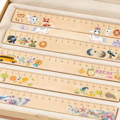 A Single 8.27-Inch Wooden Ruler Is An Essential Tool For Learning Mathematics. There Are Multiple Design Options Available, And This Personalized Ruler Is An Excellent Gift For Back To School Season Or The First Day Of School, Or As A Gift For Graduation Season To Prepare For School, Or As A Math Education Tool.