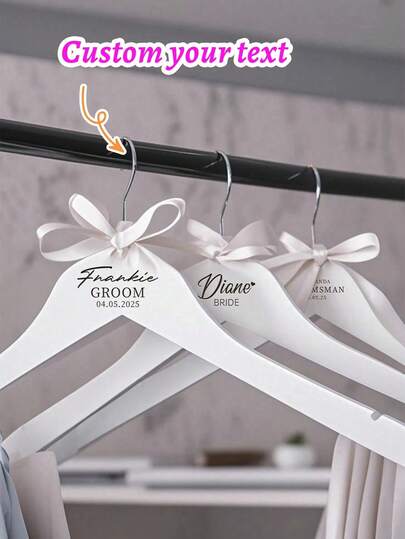 Percha personalizada para dama de honor, percha para vestido de novia, percha de madera tallada personalizada, percha para vestido de novia - Percha de boda personalizada con nombre, duradera, tallada, colorida, linda, Y2K, de moda, unisex, casual, personalizada, única, regalo ideal para él, regalo ideal para ella, novia, novio, familia, amigos, aniversario, Día de San Valentín, Día de la Madre, cumpleaños, Día del Niño, Día del Padre, graduación, boda, inauguración de la casa