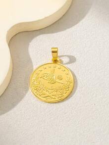 1pc Vintage Pendant, Wedding Jewelry, Birthday Gift - Yellow Gold - View 3